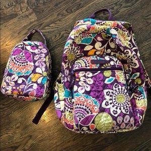 Vera Bradley backpack & lunch box